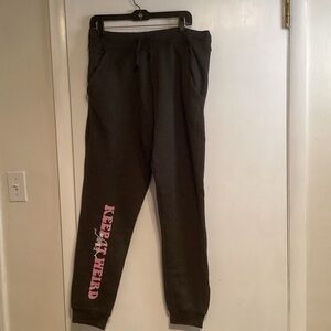 Morbid Patch Art Keep It Weird Unisex Fleece Sweatpants size X-Large